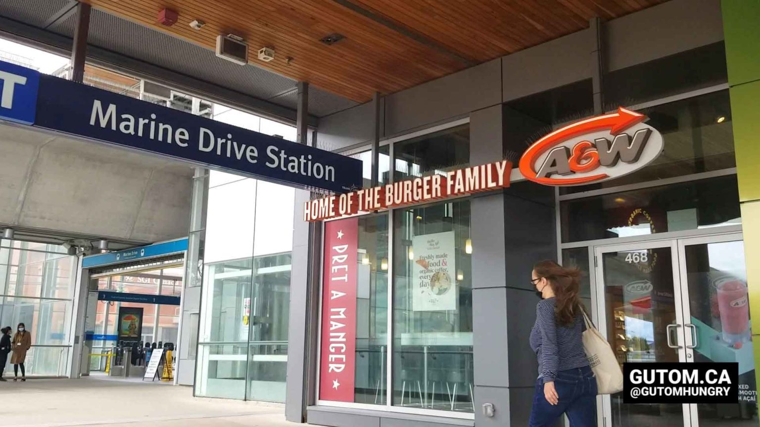 NOW OPEN PRET A MANGER VANCOUVER CANADA UK SANDWICH CAFE A AND W MARINE