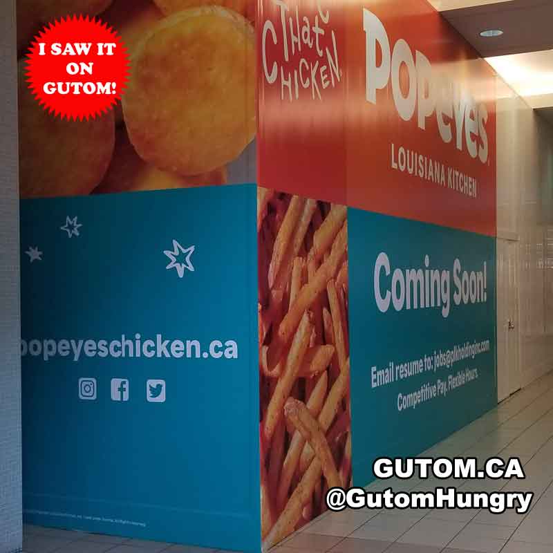 COMING SOON POPEYES METROPOLIS AT METROTOWN BURNABY VANCOUVER FOOD